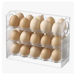 GENERICO - Organizador De Huevos Caja Para 30 Und Huevera Portahuevos Transparente