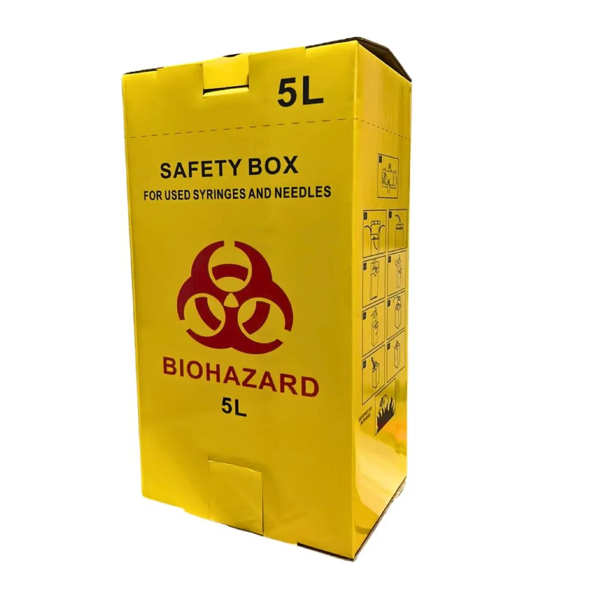 GENERICO - Caja Seguridad Biohazard 5 Litros Desecho Agujas Y Jeringas