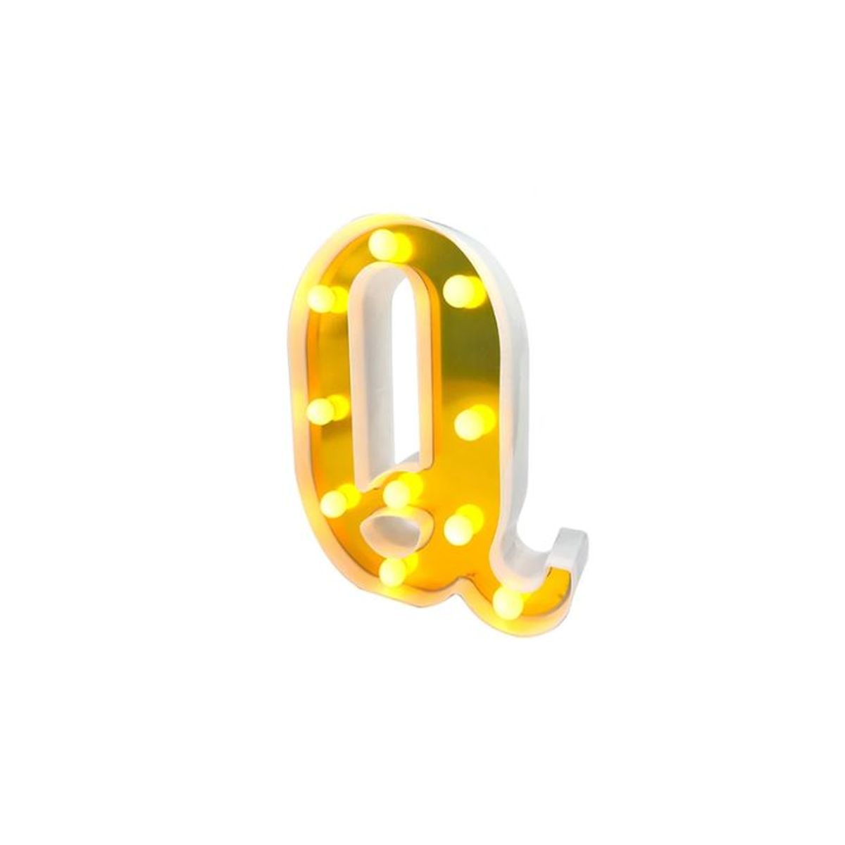GENERICO - Letra con luz led Q Dorada