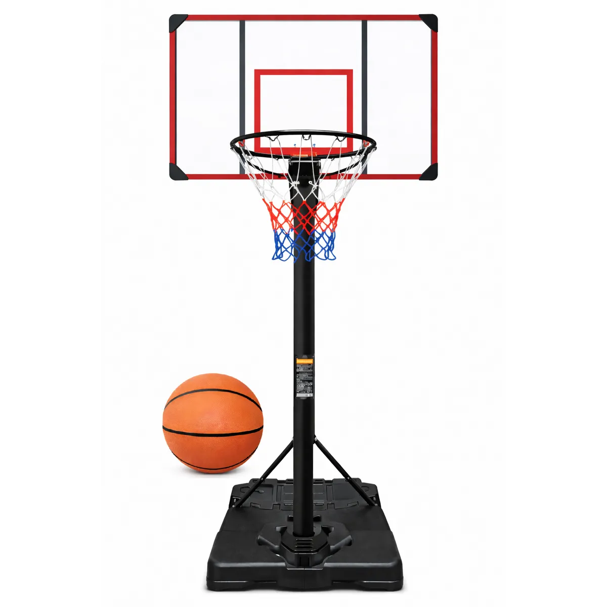 GENERICO - Torre De Básquetbol Movil Oficial Regulable 1,80mt / 3,05 mt - Incluye Balón
