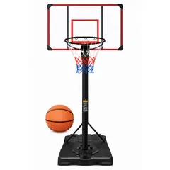 GENERICO - Torre De Básquetbol Movil Oficial Regulable 1,80mt / 3,05 mt - Incluye Balón