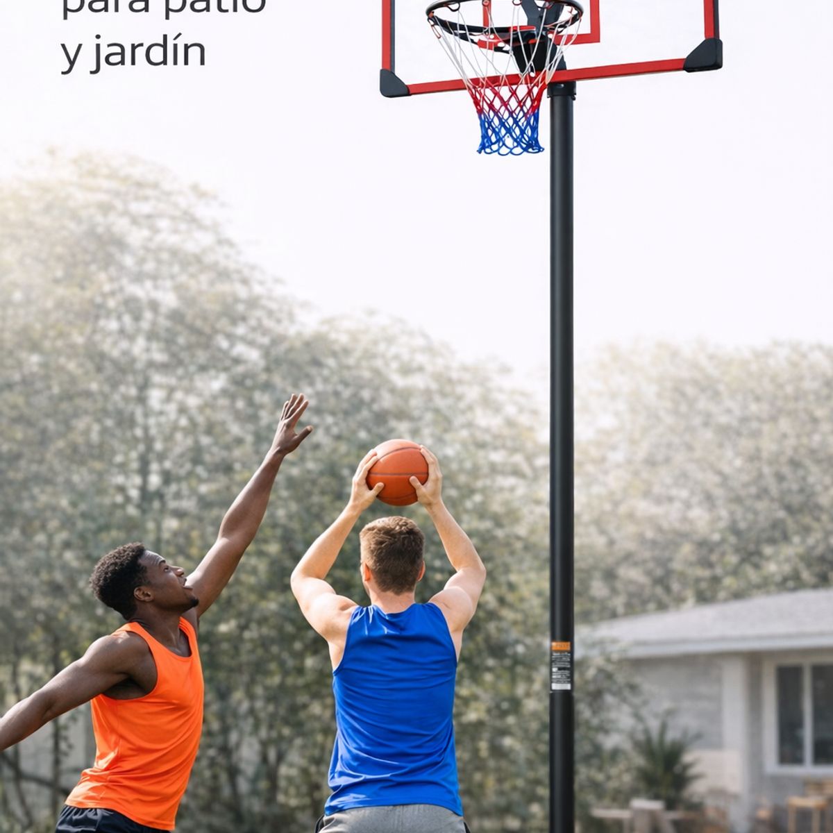 GENERICO - Torre De Básquetbol Movil Oficial Regulable 1,80mt / 3,05 mt - Incluye Balón