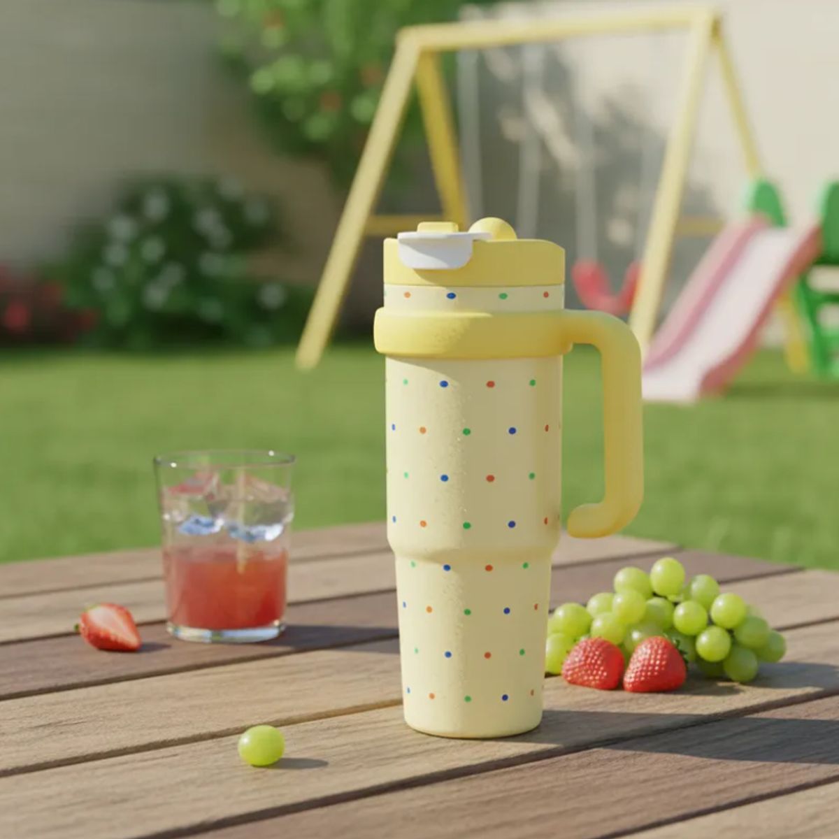 GENERICO - Vaso Térmico Infantil Con Asa Y Tapa Diseños Acero Inoxidable