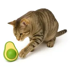 GENERICO - Juguete Catnip Gato Bola Giratoria Hierba Gatera Bola Catnip Verde