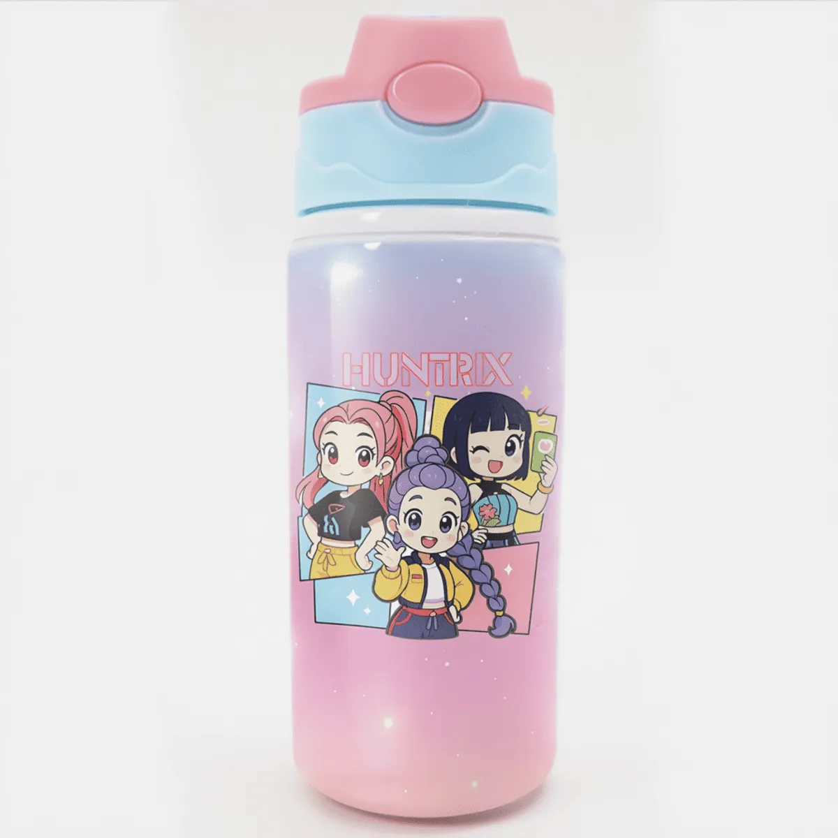 SM - Botella Infantil Huntrix K-Pop Demon Hunter 500 ml Aluminio Escolar Libre de BPA