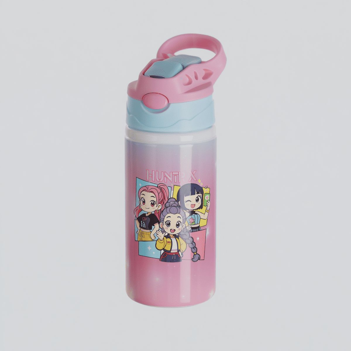 SM - Botella Infantil Huntrix K-Pop Demon Hunter 500 ml Aluminio Escolar Libre de BPA
