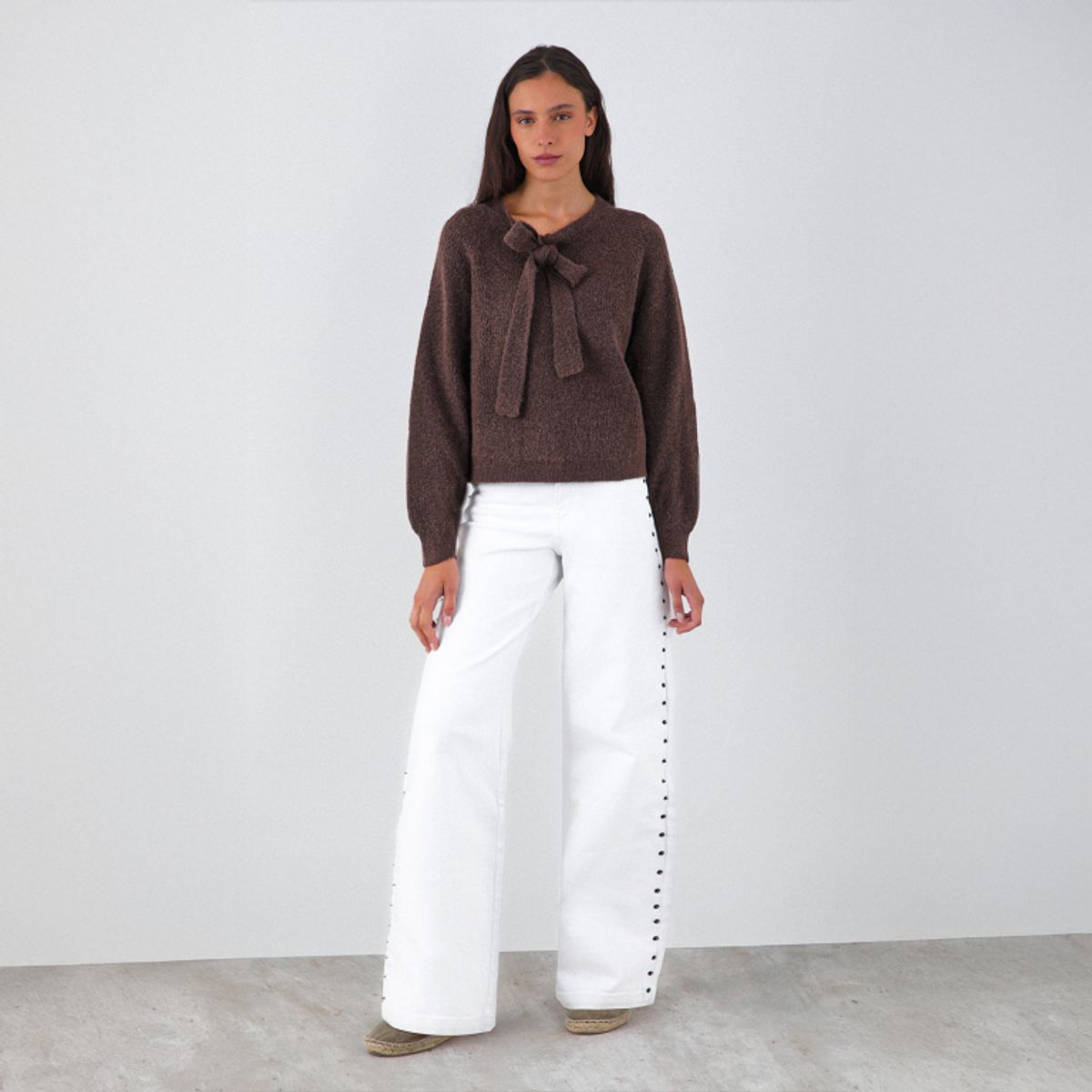 RAINDOOR - Sweater Lazo Frontal Brown