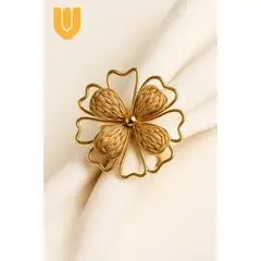 GENERICO - 2 Servilletero Aro Flor Porta Servilleta Decoracion 6x6cm