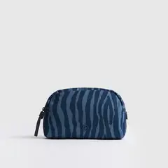 LOUNGE - Estuche Mujer Nylon Animal Print Azul