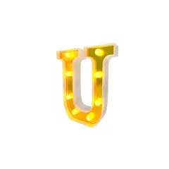 GENERICO - Letra con luz led U Dorada