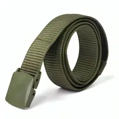 GENERICO - Correa Cinturon De Lona Para Hombres Con Bolsillo