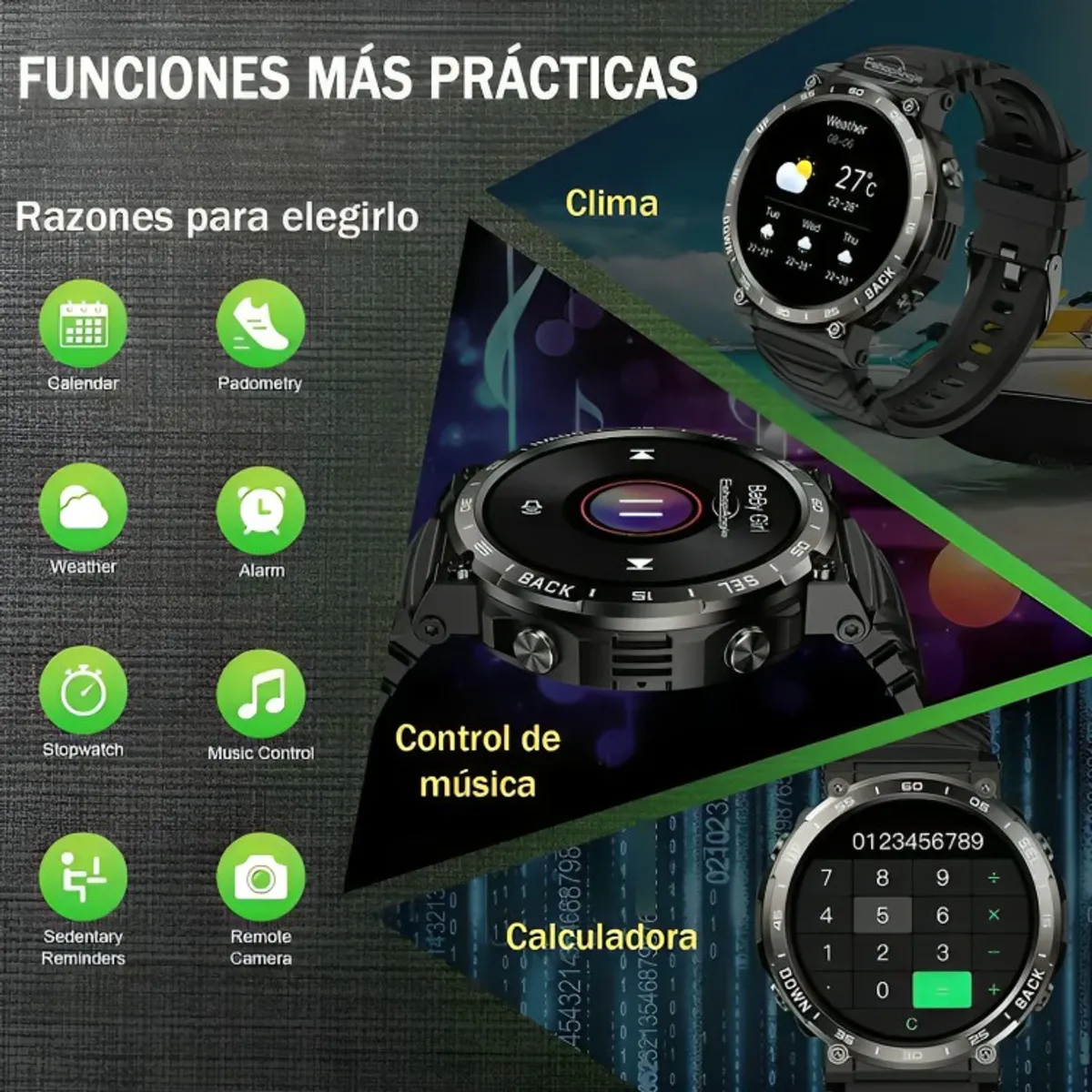 GENERICO - Smartwatch Deportivo Reloj Inteligente S56 Hombre Bluetooth Agregar a favoritos