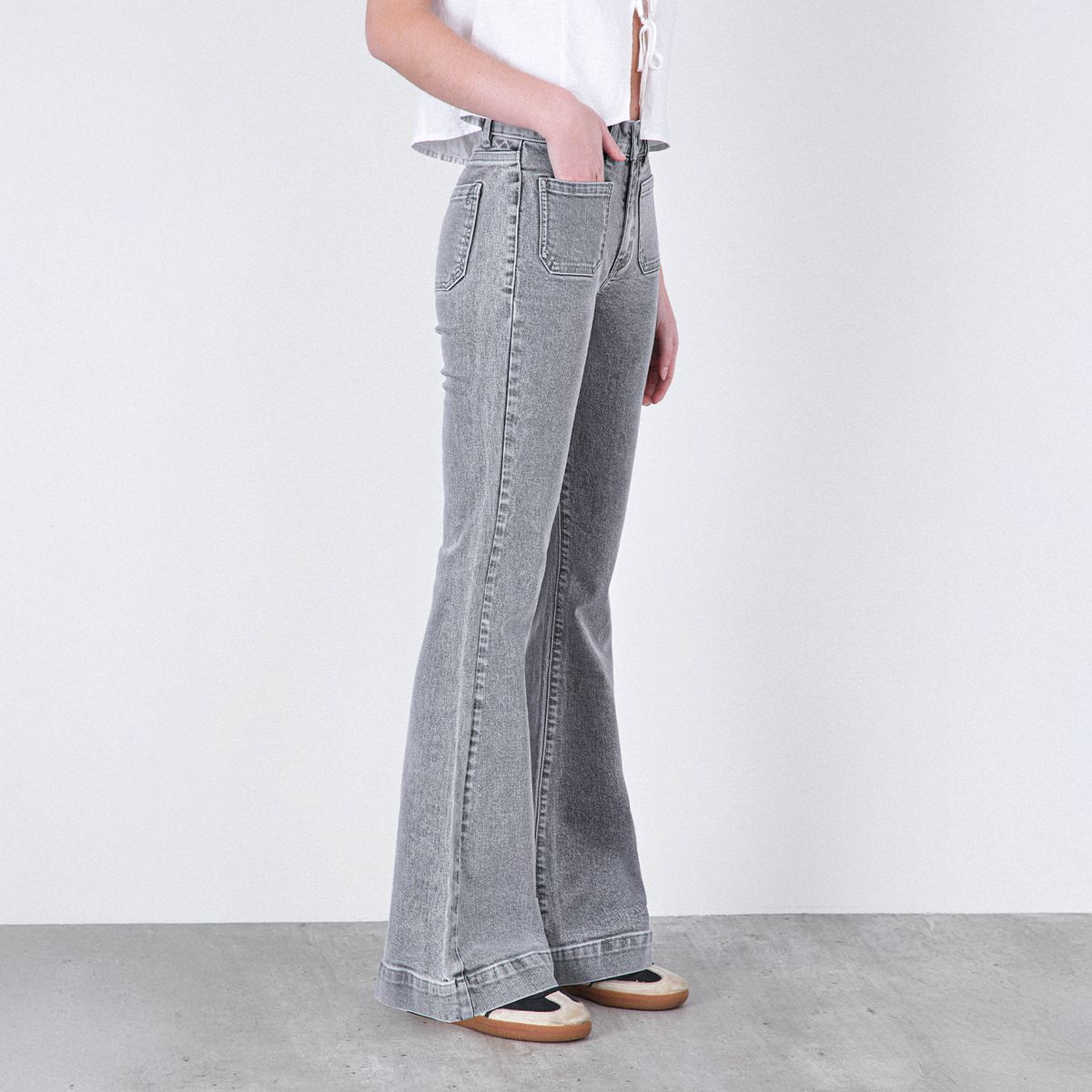 RAINDOOR - Pantalón Flare Grey R