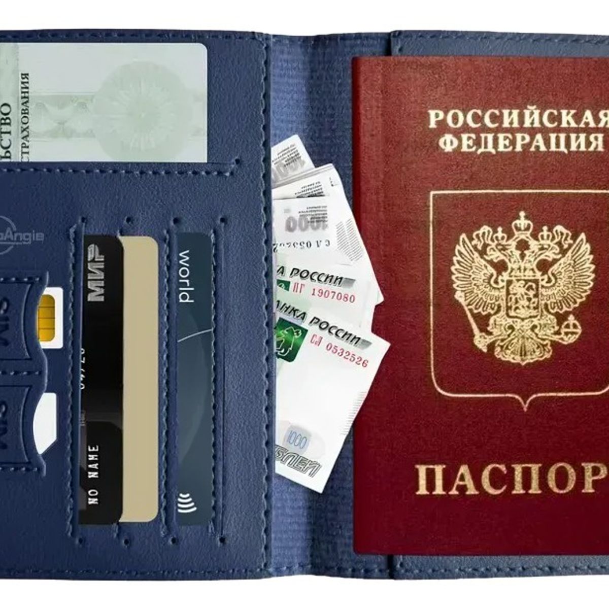 GENERICO - Porta Pasaporte Documentos Funda Protectora Viaje Con Rfid