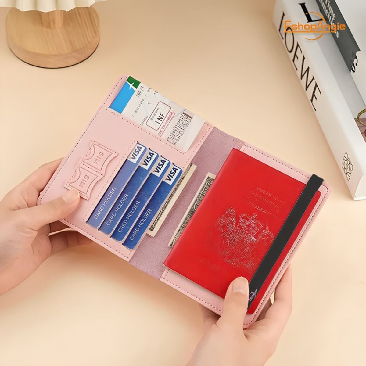 GENERICO - Porta Pasaporte Documentos Funda Protectora Viaje Con Rfid