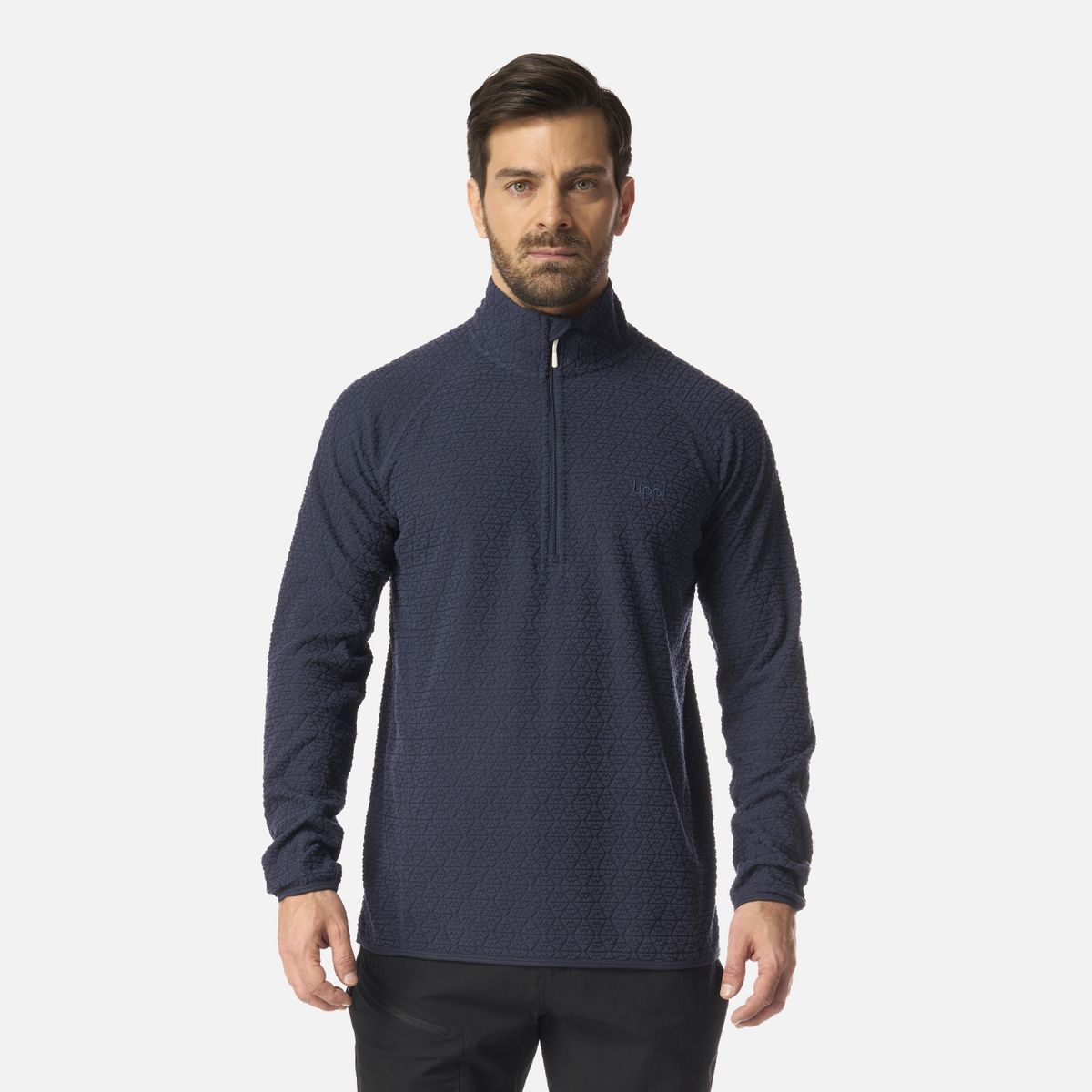 LIPPI - Polerón Hombre Jacaranda Nano-F 1/4 Zip Azul Marino Lippi