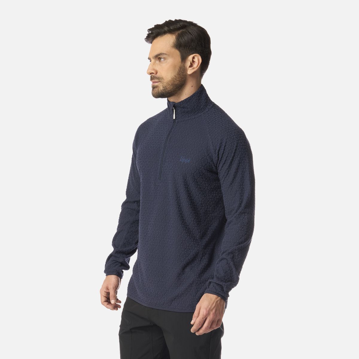 LIPPI - Polerón Hombre Jacaranda Nano-F 1/4 Zip Azul Marino Lippi