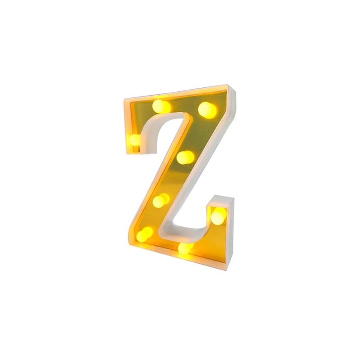 GENERICO - Letra con luz led Z Dorada