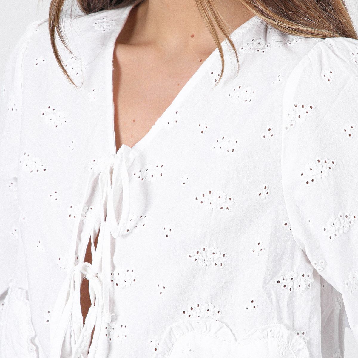 RAINDOOR - Blusa Bolsillo Corazón Blanco Mujer Raindoor