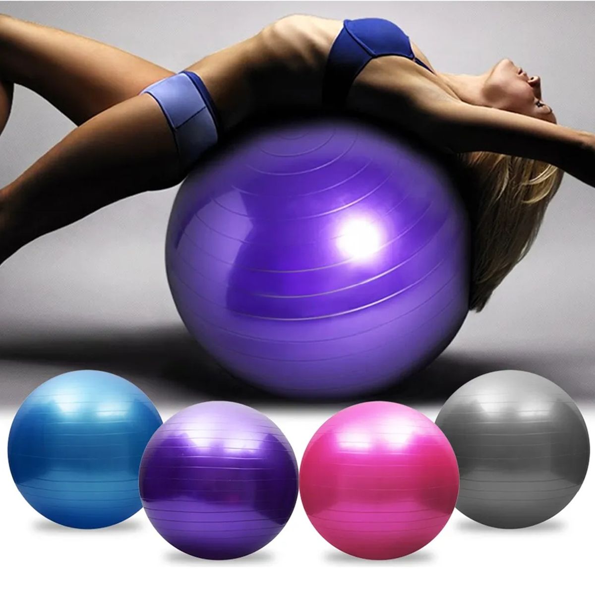 GENERICO - Pelota Balón Yoga Pilates Fitness Gym Rehabilitación 75 Cm