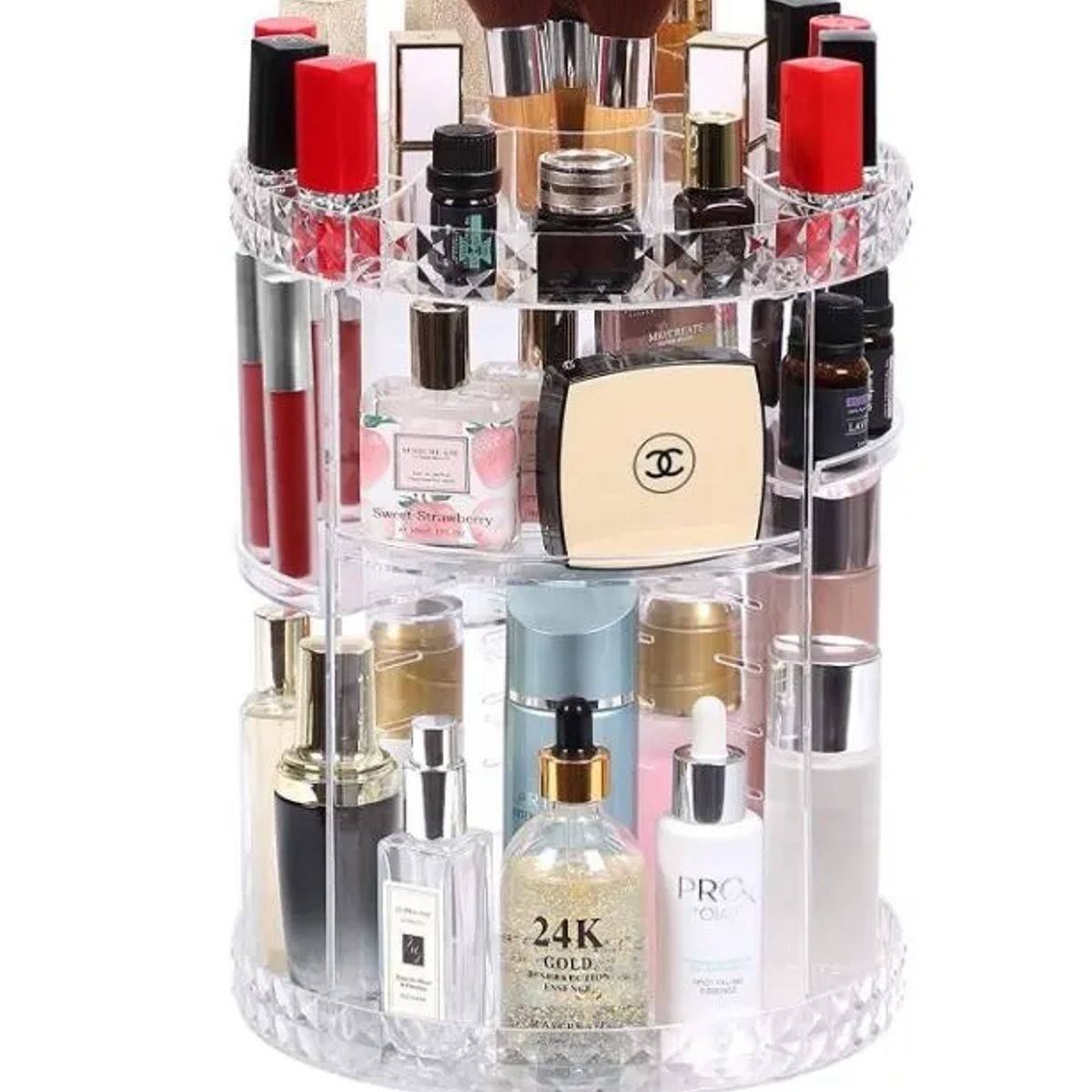GENERICO - ORGANIZADOR DE MAQUILLAJE COSMETIQUERA GIRATORIO 360°