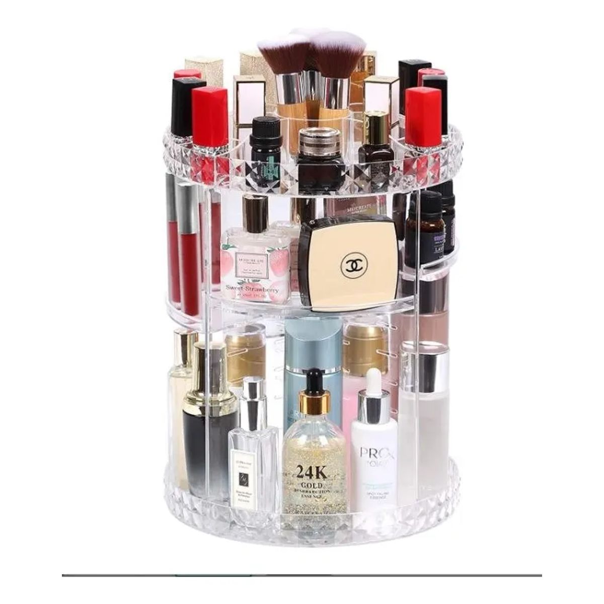 GENERICO - ORGANIZADOR DE MAQUILLAJE COSMETIQUERA GIRATORIO 360°
