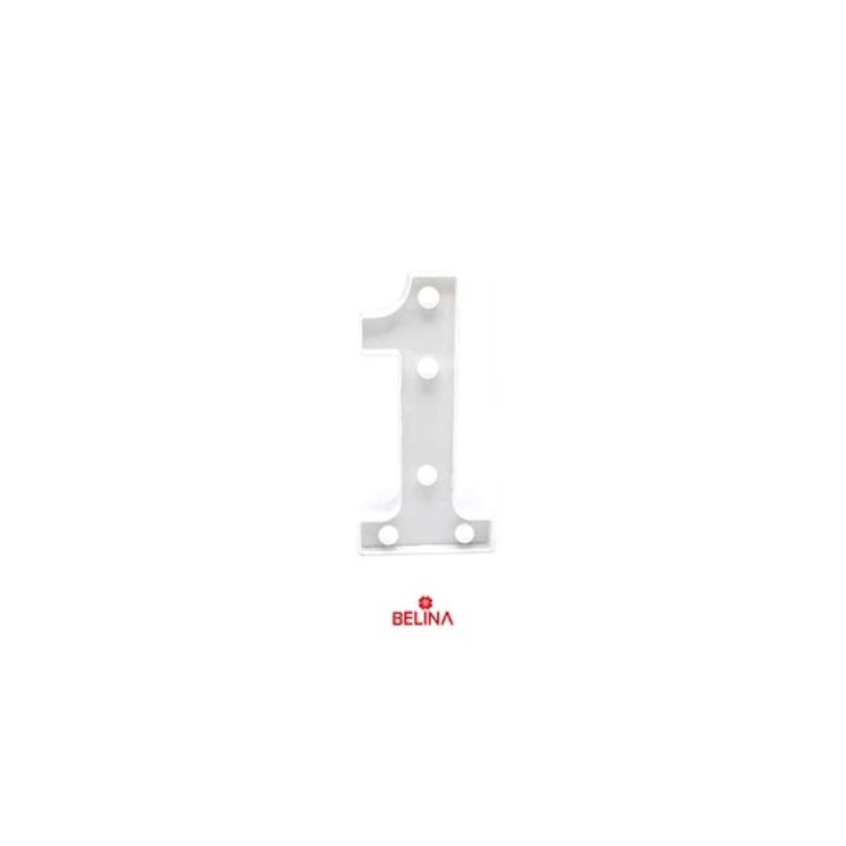GENERICO - Numero con luz led 1 Blanco
