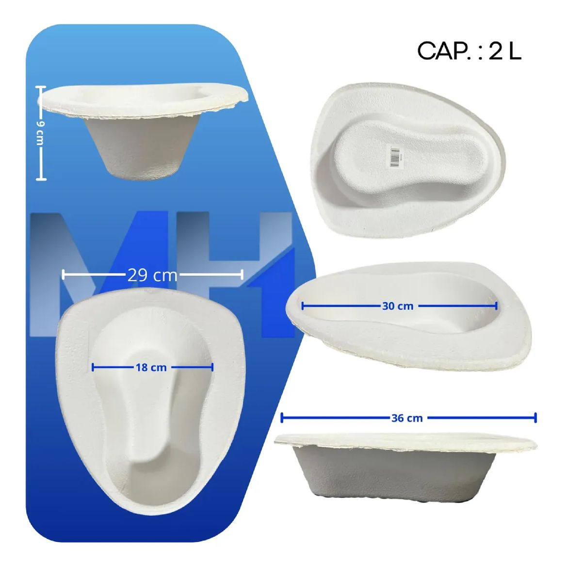 GENERICO - Chata Desechable De Carton 100% Biodegradable X10 Uso Medico