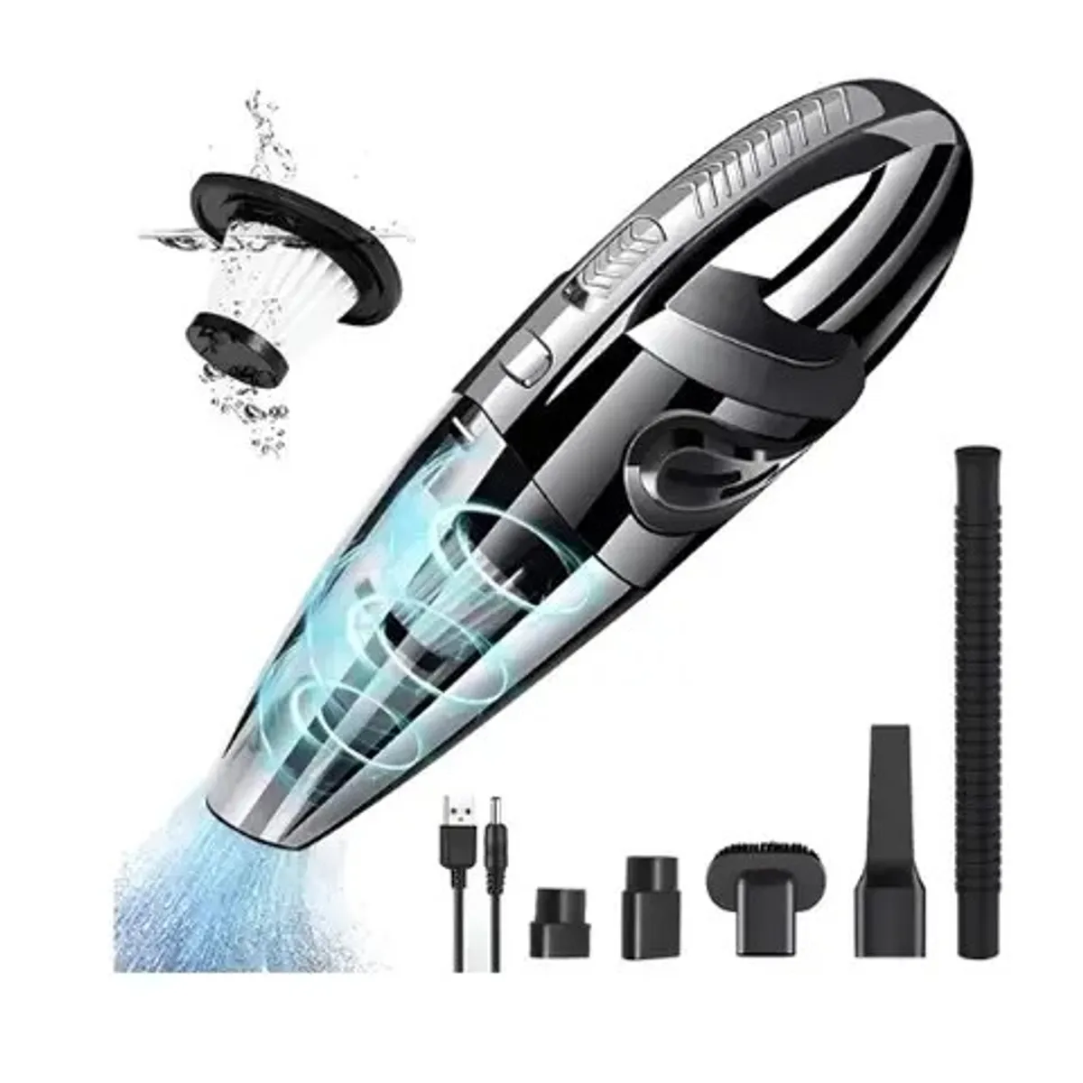 MOVI - Aspiradora de mano silenciosa Inalámbrica Auto casa oficina