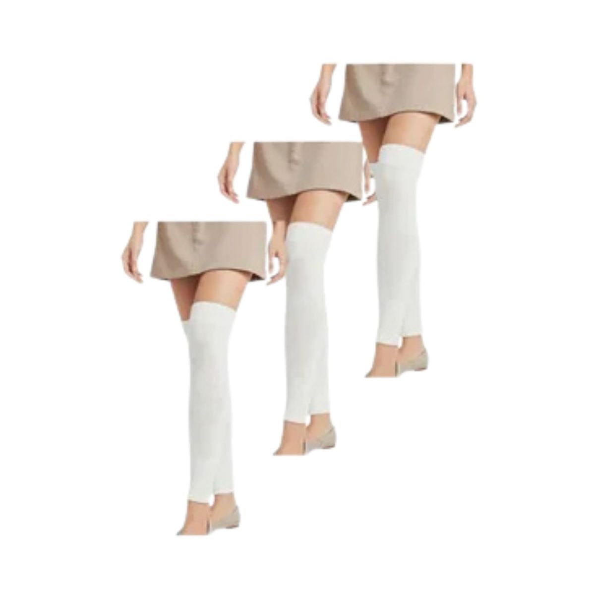 LOOK SHOP - Pack 3 Polaina Lana Invierno Abrigadoras Mujer Niñas Colores 2548