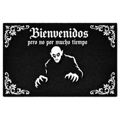 GENERICO - Tapete limpia pies diseño BIENVENIDOS PERO NO POR MUCHO TIEMPO NOSFERATU