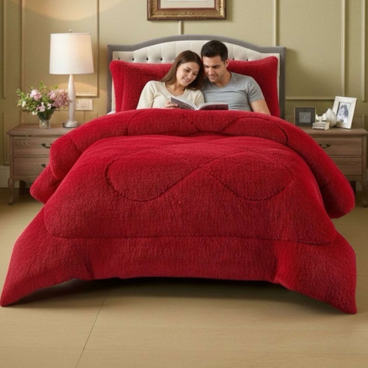 GENERICO - Cubrecama King Chiporro Peludo Premium 250x270 cm