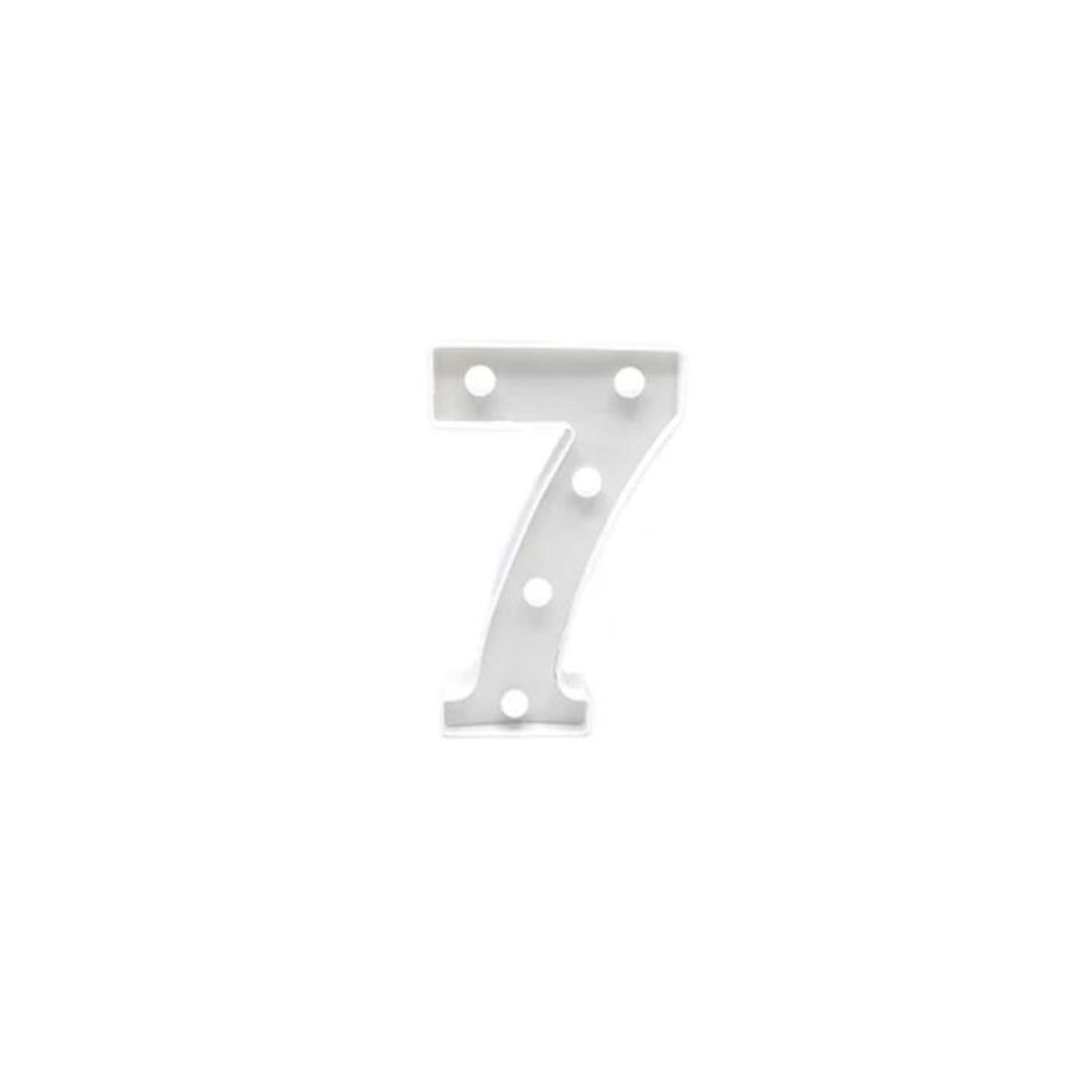 GENERICO - Numero con luz led 7 Blanco