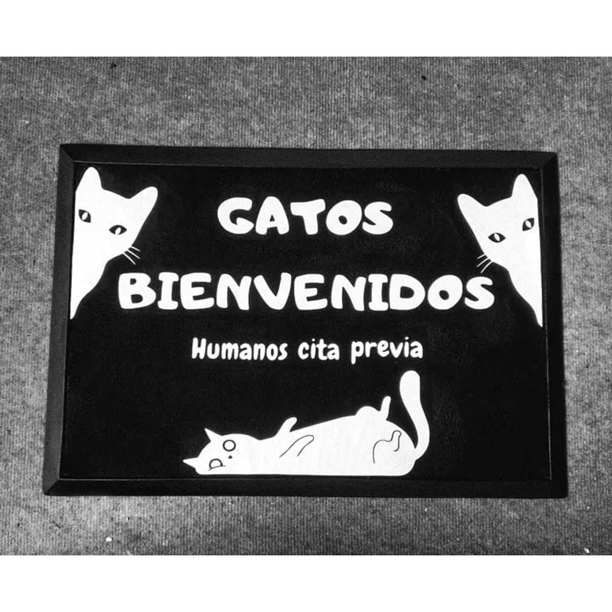 GENERICO - Tapete limpia pies diseño GATOS BIENVENIDOS