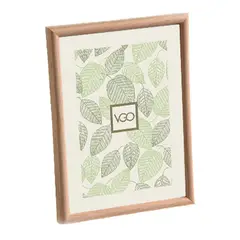 VGO - Marco plástico simil madera Natural 15x21 cm Natural