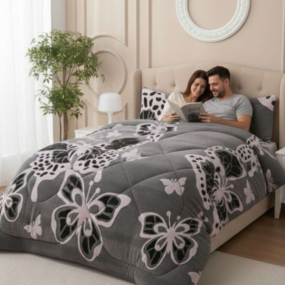 GENERICO - Cubrecama 2 Plazas Chiporro Diseño Jacquard Extra Suave