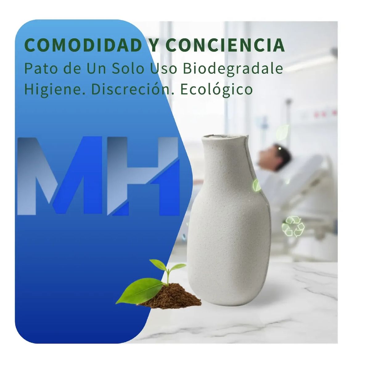 GENERICO - Pato Urinario Desechable De Carton Y Pulpa De Celulosa X10