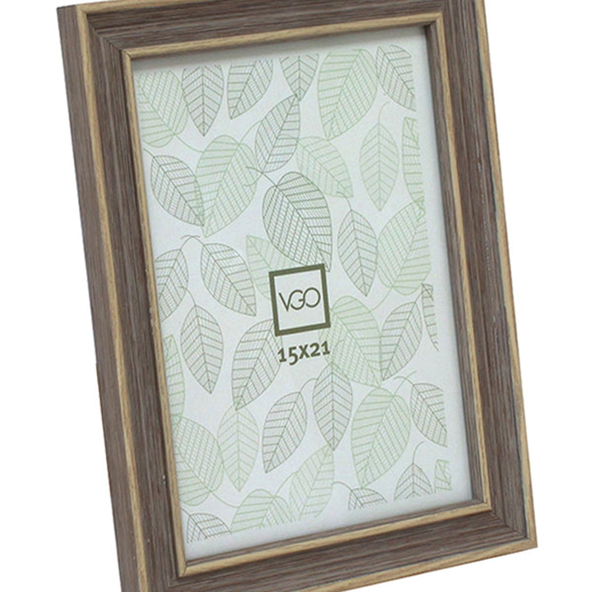 VGO - Marco simil madera combinado Beige 15x21 cm Beige Vgo