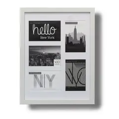 VGO - Marco madera Collage Blanco 30x40 cm 5F Blanco