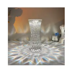GENERICO - Lámpara de Mesa LED Touch de Cristal Recargable USB con Multicolores RGB