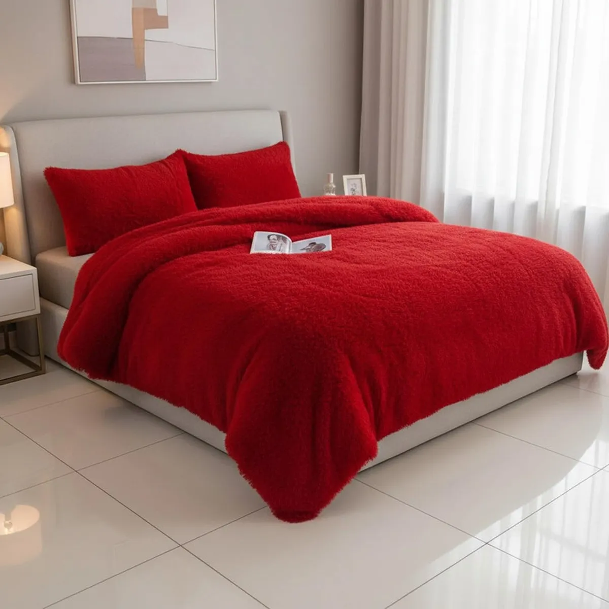 GENERICO - Cobertor King Peludo Con Chiporro + 2 Fundas Almohada - Multicolor - King