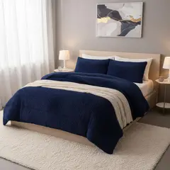 GENERICO - Cobertor Peludo Con Chiporro De 1.5 Plaza + 1 Funda Almohada - Multicolor - 1,5 Plazas