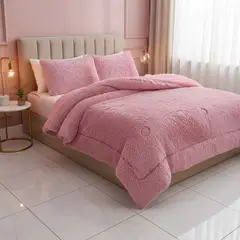 GENERICO - Cobertor Peludo Con Chiporro 2 Plaza + 2 Fundas Almohada - Multicolor - 2 Plazas