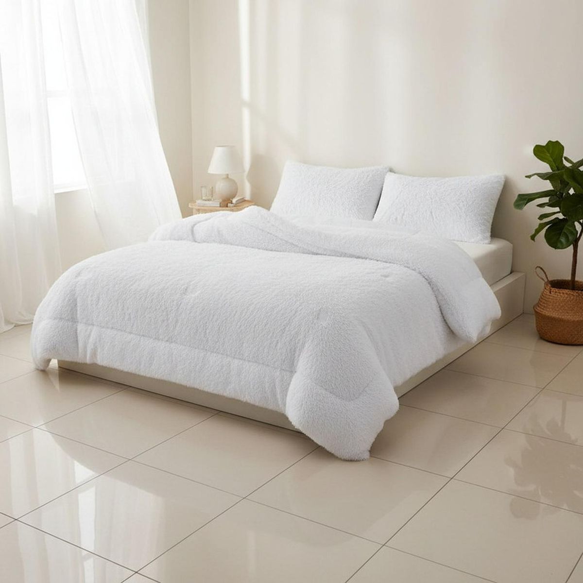 GENERICO - Cobertor Peludo Con Chiporro 2 Plaza + 2 Fundas Almohada - Multicolor - 2 Plazas