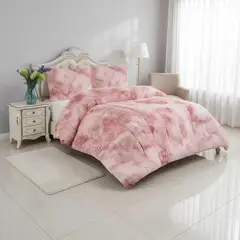 GENERICO - Cobertor Peludo Con Chiporro 2 Plaza + 2 Fundas Almohada - Multicolor - 2 Plazas