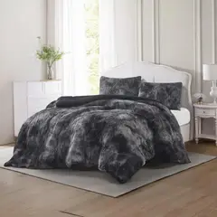 GENERICO - Cobertor Peludo Con Chiporro 2 Plaza + 2 Fundas Almohada - Multicolor - 2 Plazas