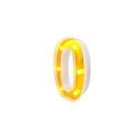 Numero con luz led 0 Dorado