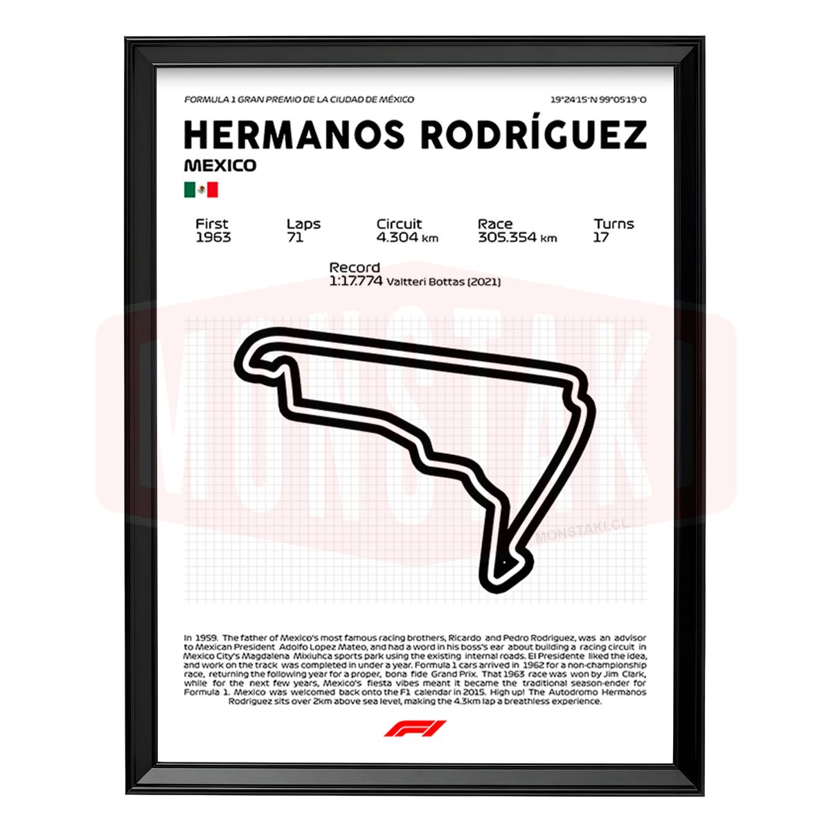 GENERICO - Cuadro Formula 1 Hermanos Rodríguez Mexico
