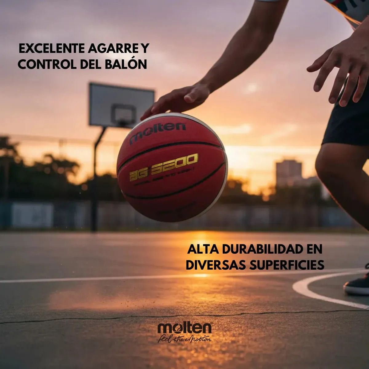 MOLTEN - Balon Basquetbol Basketball Pelota Bg3200 N° 7 Molten Indoor Outdoor