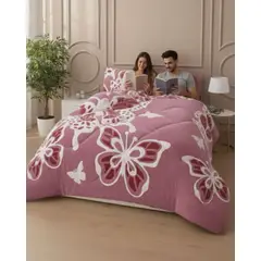 GENERICO - Cubrecama King Chiporro Diseño Mariposa Térmico Suave